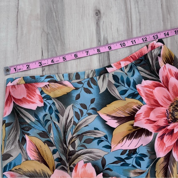 DD Collection Midi Skirt Floral 100% Silk Vintage - Picture 4 of 7